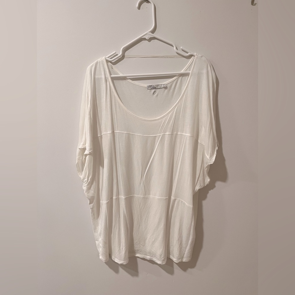 Prana White Drapey T Shirt